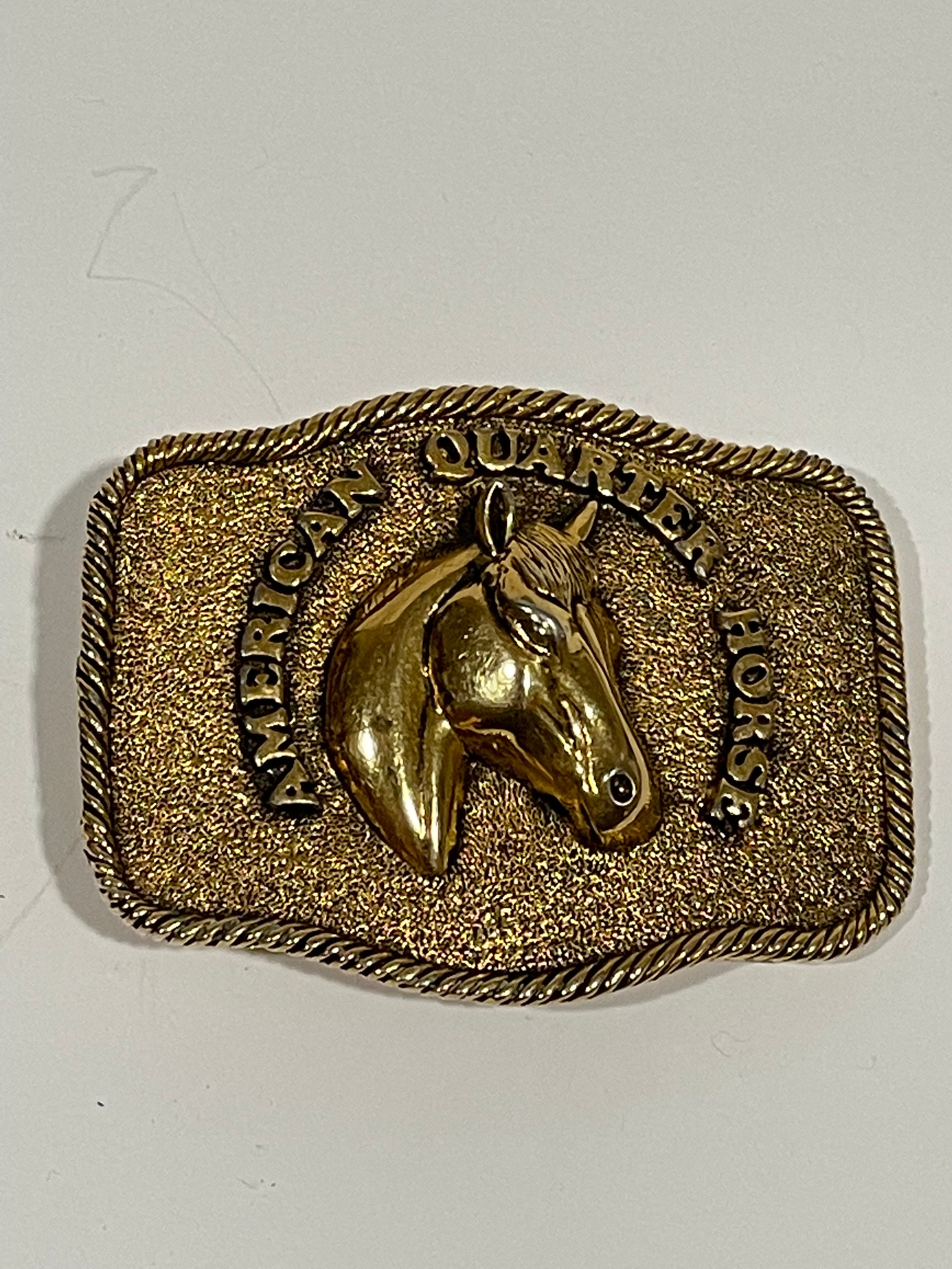 Vintage Don Quinn Originals Horse Belt Buckle Enamel HTG W VA USA Vintage Enamel Western Horse Rider Oval Belt Buckle 3.25” | eBay main image 4