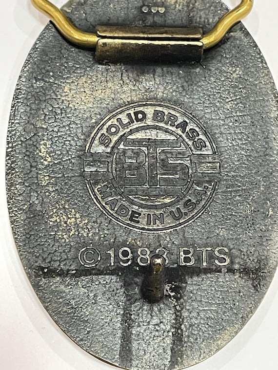 DANIEL Name BTS Solid Brass Belt Buckle 1983 Vint… - image 5