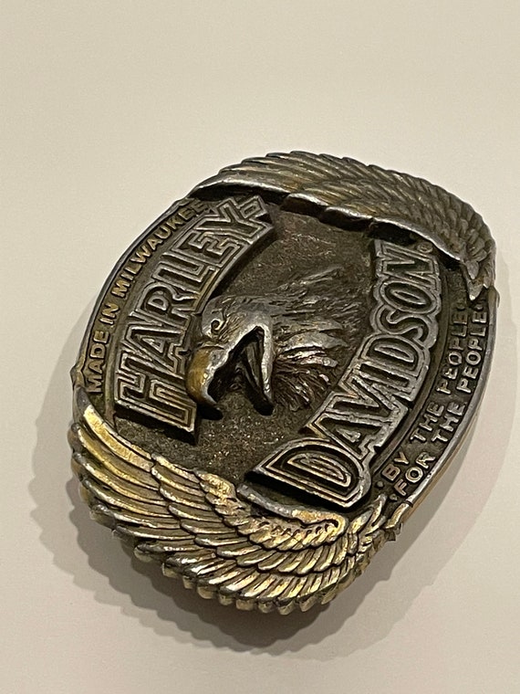 HARLEY DAVIDSON Made in Milwaukee Eagle Metal Bel… - image 4