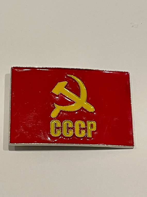 USSR SOVIET Hammer & Sickle CCCP Red Enamel Metal… - image 5