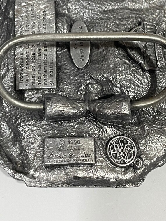 Iron Worker Siskiyou Pewter Metal Belt Buckle 199… - image 9