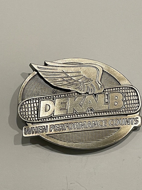 DECALB When Performance Counts Silver Tone Metal … - image 1