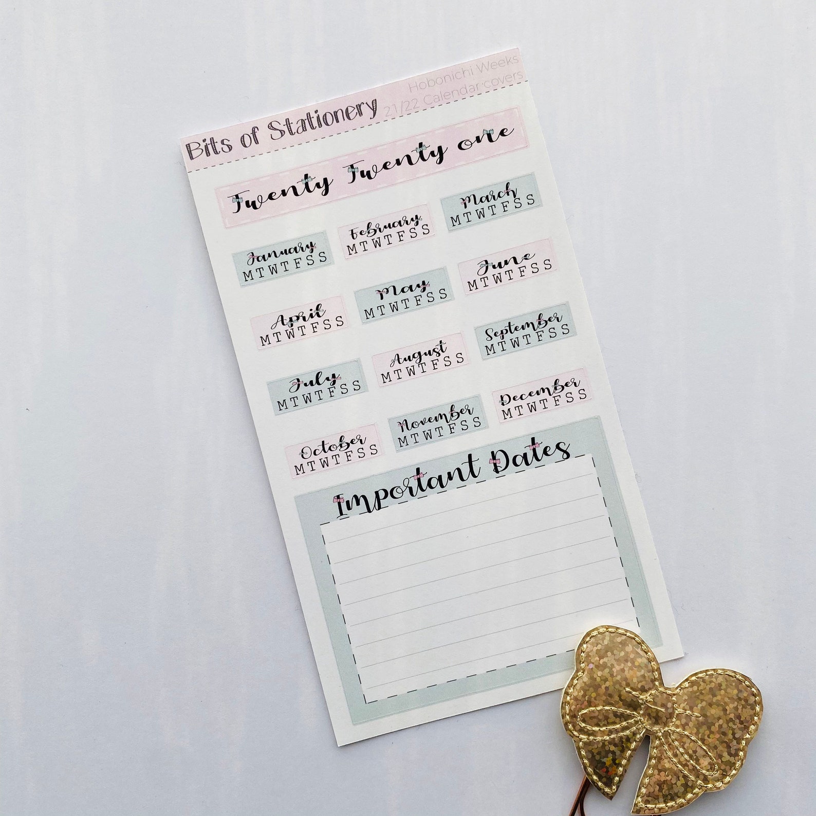 Hobonichi weeks 2021 calendar covers planner stickers | Etsy