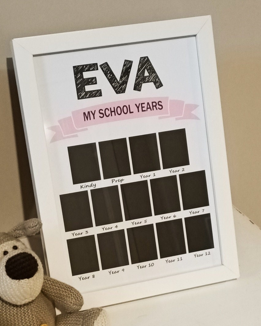 My School Years Photos, Keepsake Poster Print, Childcare, Kinder, Prep, Year 1 Year 12, We