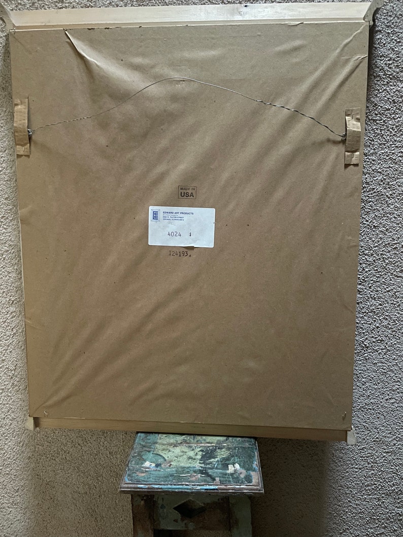 Mario Cespedes, community 1983 Print in Custom Frame by Edward Art