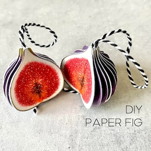 Last Minute Papier Dekoration, Feigenschmuck im Vintage Stil, DIY Obst Cricut Dateien