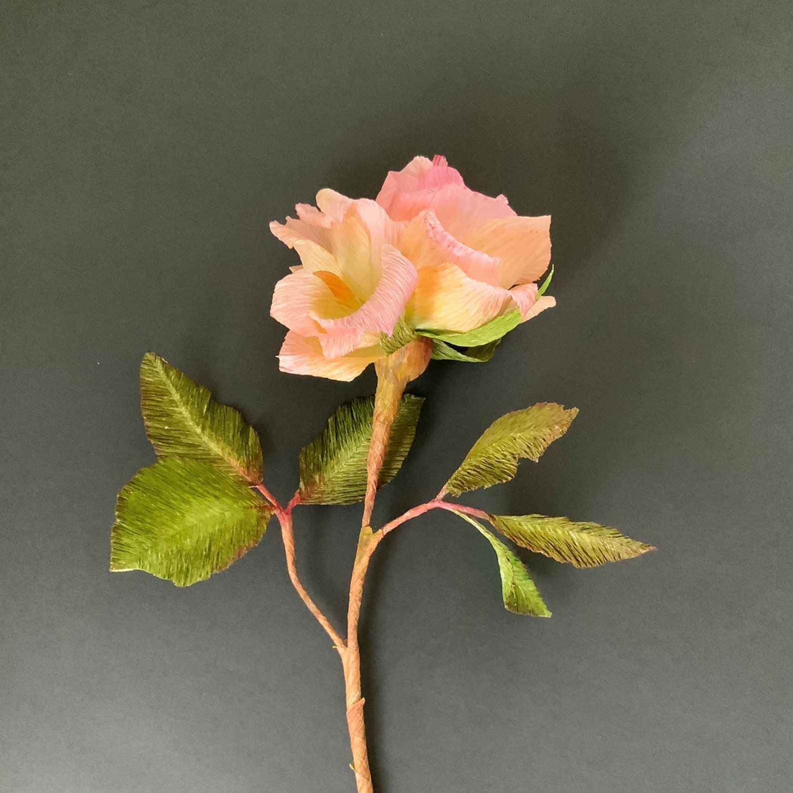 Crepe Paper Autumn Rose Printable Tutorial and Templates, Flower Files ...