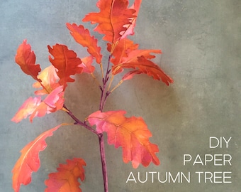DIY Thanksgiving home decor project,  Fall Autumn oak Cricut Print & Cut (Digital Download)