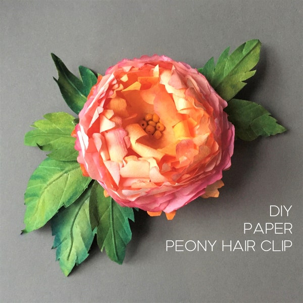 Peony hair clip tutorial, Filter paper wedding flower step by step, Small business opportunity