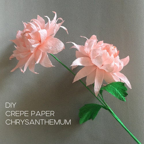 Easy Crepe Paper Flower Anemone Tutorial DIY Crepe Paper Etsy