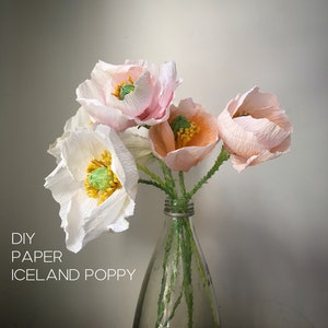 Tutorial sul papavero islandese in carta crespa, decorazione romantica - idea fai da te per lo styling della casa