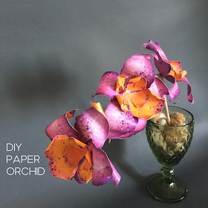 Decorazioni per la casa con orchidee di carta, kit fai-da-te regalo per piante assassine, modelli e istruzioni per orchidee