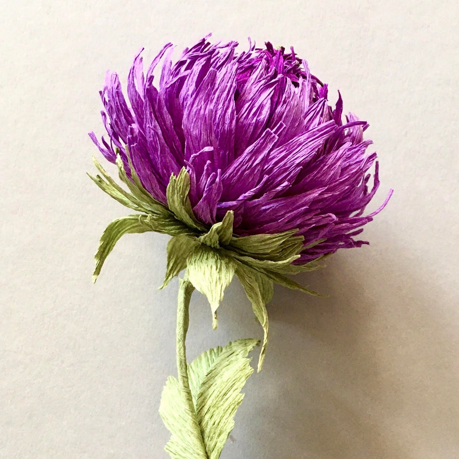 DIY Crepe Paper Chrysanthemum Bud Tutorial Templates Etsy