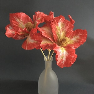 DIY crepe paper Lily home decoration