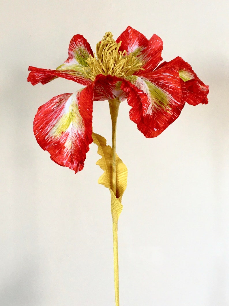 Crepe Paper Lily Printable Tutorial DIY Flower Step by Step Etsy