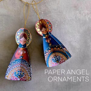 3D Angel Ornament Templates: Eastern Orthodox DIY Christmas Decoration (PDF Pattern, PNG Files)