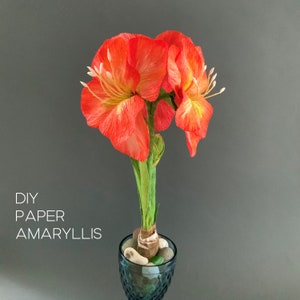 Tutorial sul fiore di Amaryllis in carta crespa