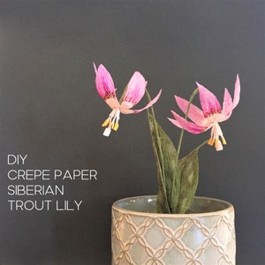 Papier crêpe Erythronium ou Trout Lily - Tutoriel à imprimer + modèles, Projet de rénovation domiciliaire