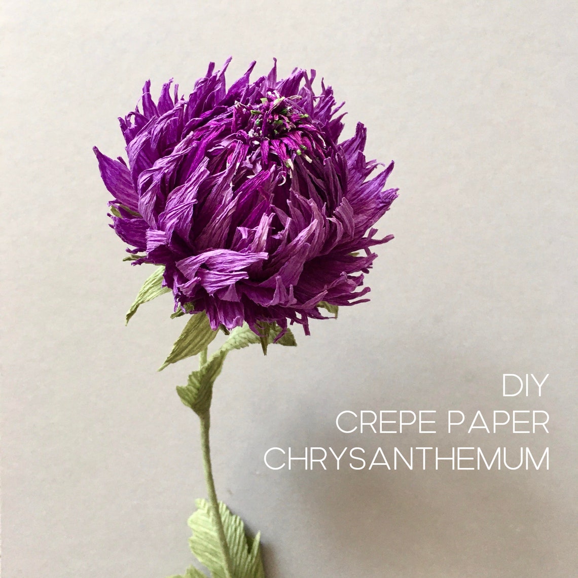 DIY Crepe Paper Chrysanthemum Bud Tutorial Templates Etsy
