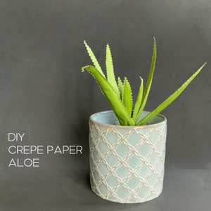 Crepe paper baby Aloe plant - templates and step by step tutorial, Travelers' home decoration idea