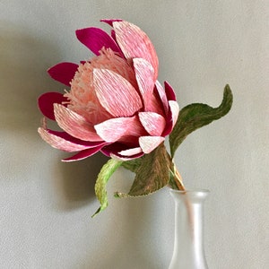 DIY crepe paper Protea