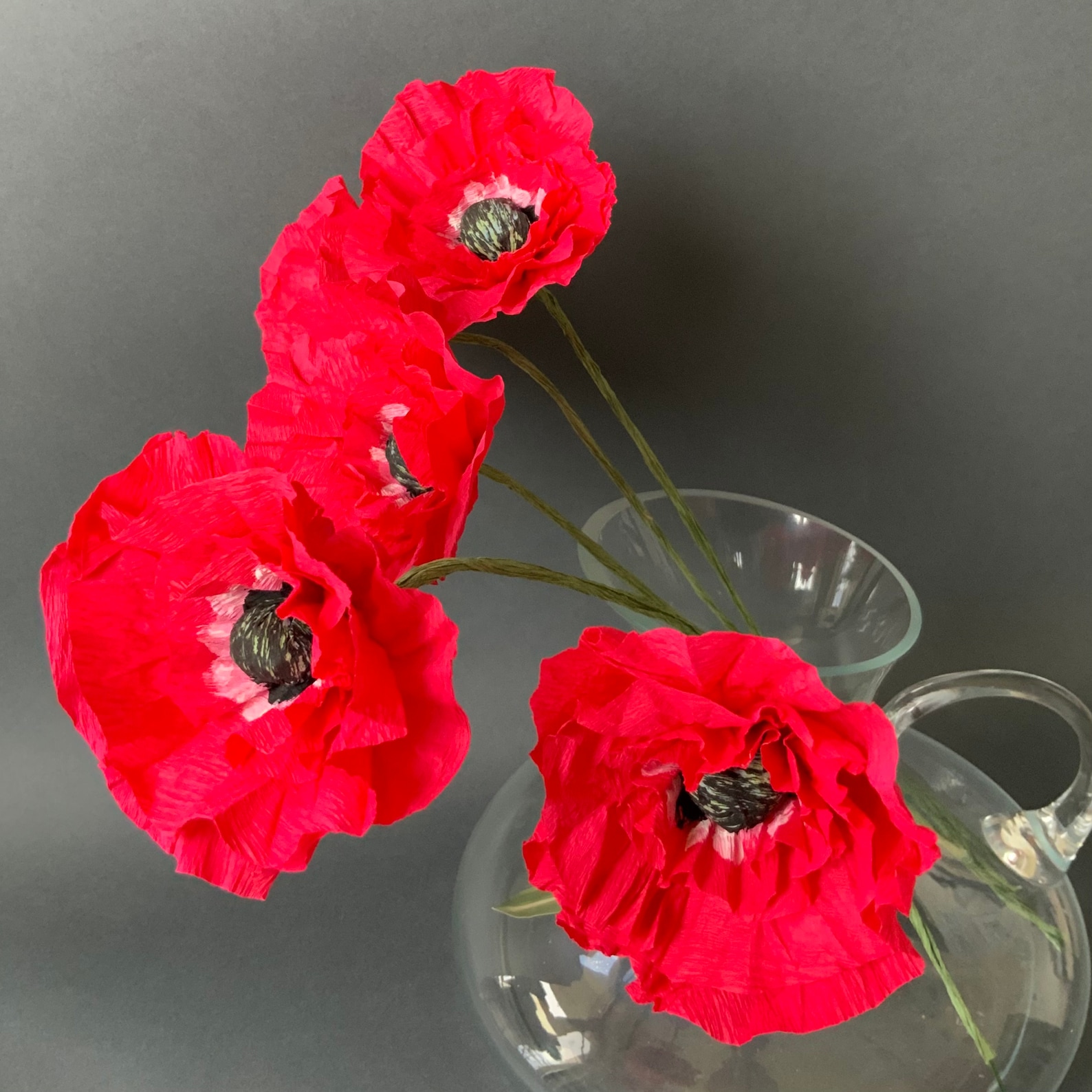 Easy and Fast Crepe Paper Poppy Tutorial Family Craft Etsy