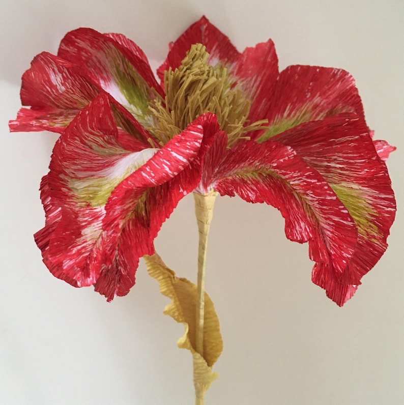 Crepe Paper Lily Printable Tutorial DIY Flower Step by Step | Etsy