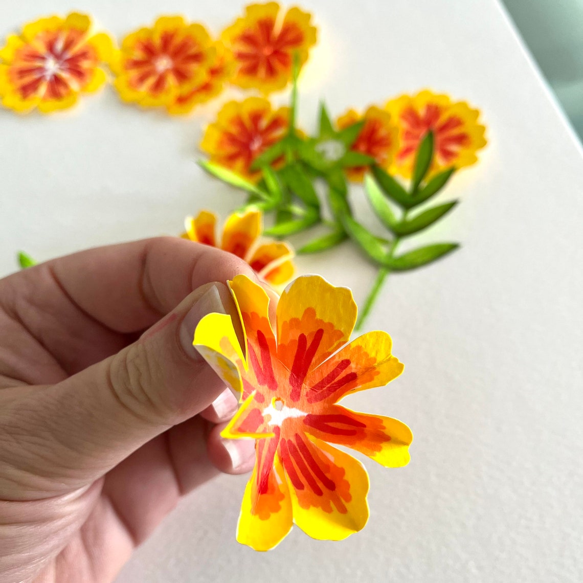 Paper Marigold Flower Templates and Cricut Files - Etsy