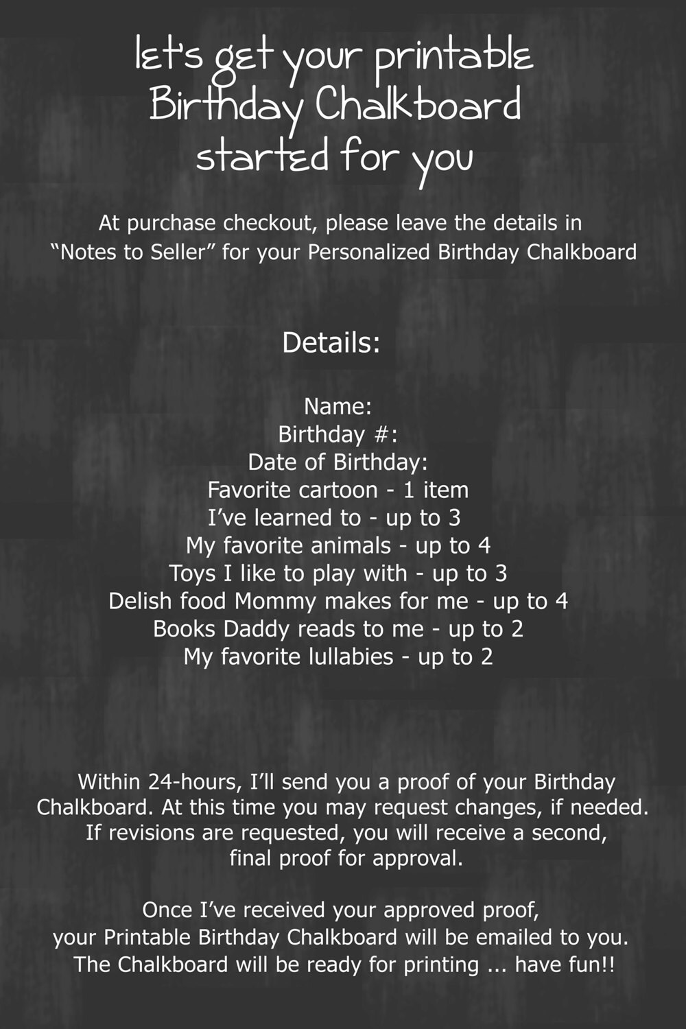 Birthday Chalkboard First Birthday Second Birthday Chalk Board Baby