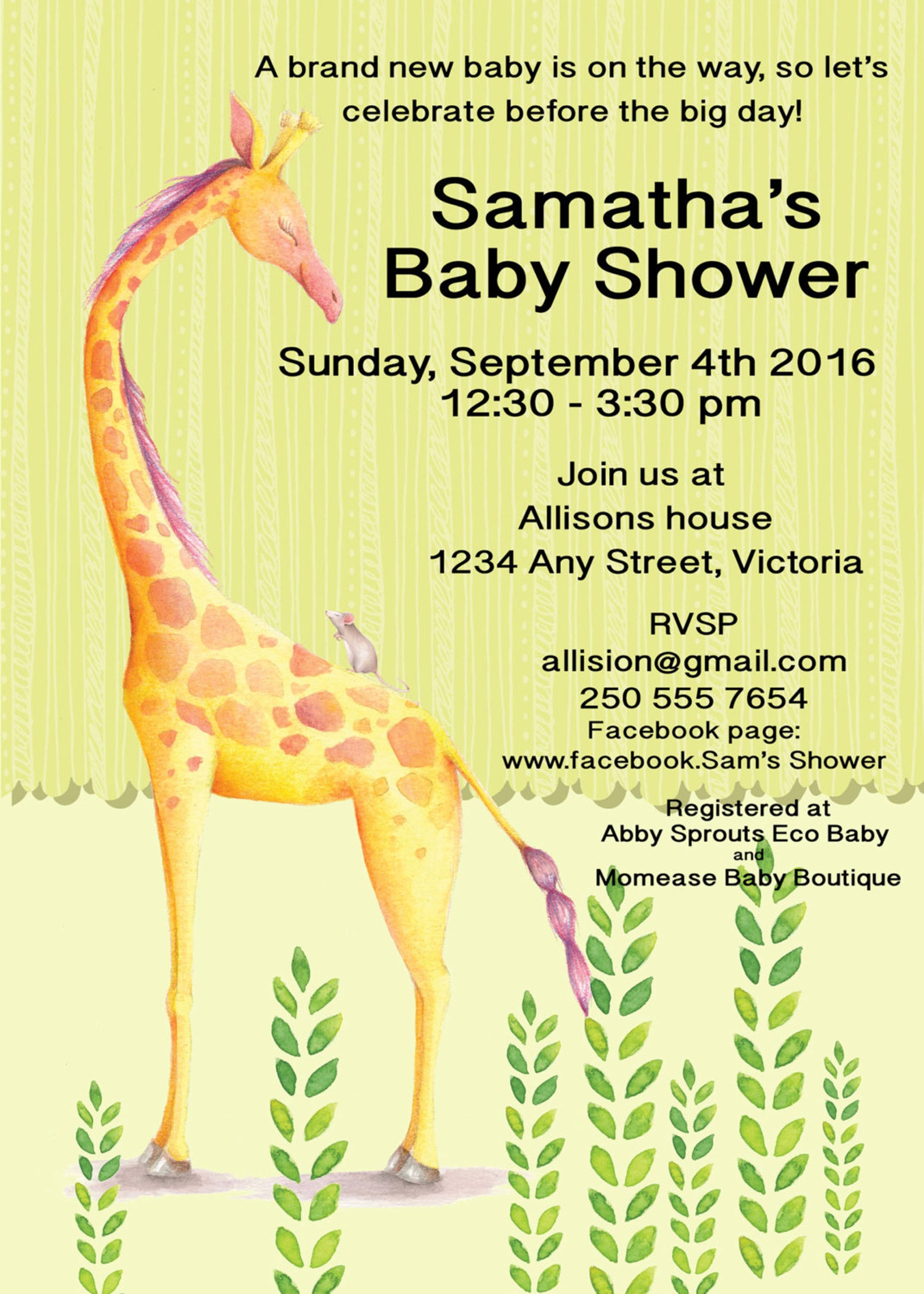 Baby Shower Invitation Baby Shower Invitation Girl Baby Etsy