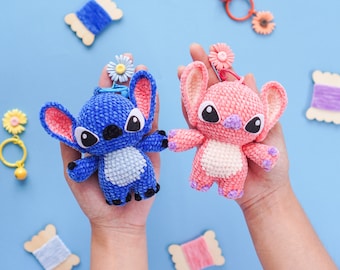 Mini Stitch-Keychain version Crochet Pattern by Aquariwool (Crochet Plushies Pattern/Amigurumi Pattern)