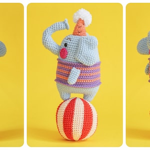 The Circus Elephant (amigurumi Crochet PDF Pattern by Aquariwool) - Etsy