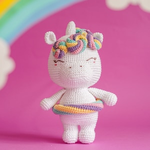 Lollipop Unicorn Crochet Pattern by Aquariwool Crochet Crochet Doll Pattern/Amigurumi Pattern for Baby gift image 2