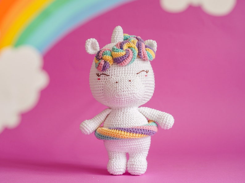 Lollipop Unicorn Crochet Pattern by Aquariwool Crochet Crochet Doll Pattern/Amigurumi Pattern for Baby gift image 2