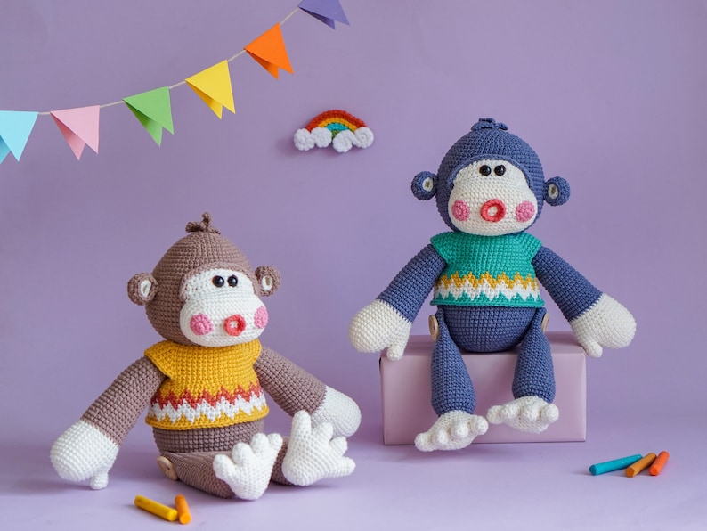 The King Kong amigurumi Crochet PDF Pattern by Aquariwool Etsy Hong Kong