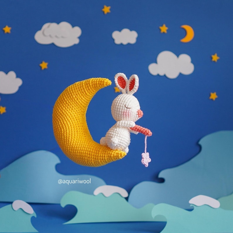Jade Rabbit on the Moon Crochet Pattern: Amigurumi Plush (PDF) - Etsy