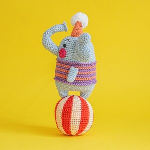 The Circus Elephant (amigurumi Crochet PDF Pattern by Aquariwool) - Etsy