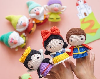 白雪姫と7人の小人の編みぐるみ編み図（PDF） – おとぎ話の人形