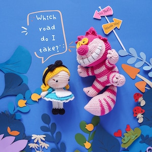 Schema uncinetto Alice nel Paese delle Meraviglie di Aquariwool Crochet schema per bambola all'uncinetto/schema Amigurumi per regalo per bambini immagine 7