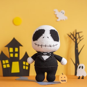 Skeleton Man  Crochet Pattern by Aquariwool Crochet (Crochet Doll Pattern/Amigurumi Pattern for Baby gift)
