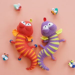 Geeky The Leopard Gecko Crochet Pattern by Aquariwool Crochet (Crochet Doll Pattern/Amigurumi Pattern for Baby gift)