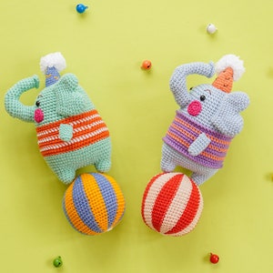 The Circus Elephant (amigurumi Crochet PDF Pattern by Aquariwool) - Etsy
