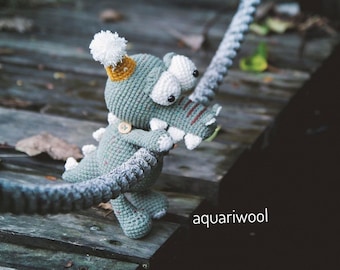 Mr. Coco The Crocodile Crochet Pattern by Aquariwool Crochet (Crochet Doll Pattern/Amigurumi Pattern for Baby gift)