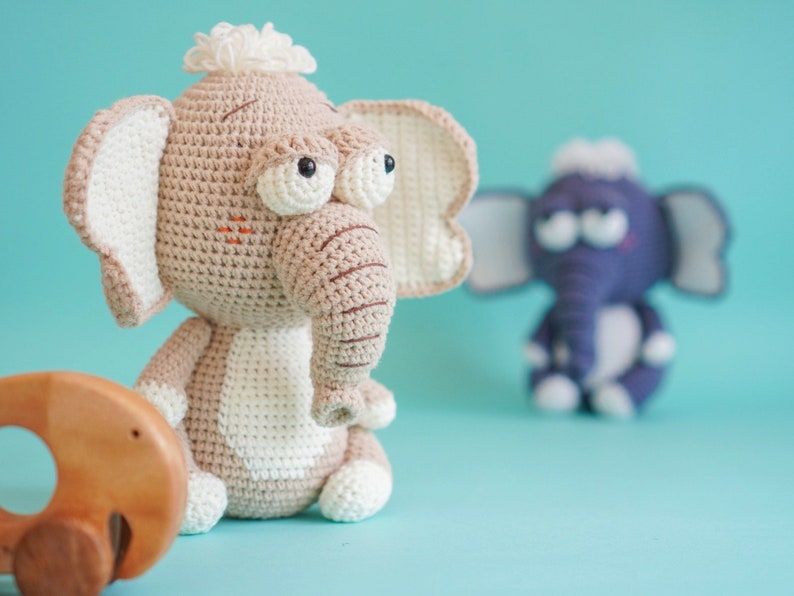 Jumbo the Elephant amigurumi Crochet Pattern by Aquariwool Etsy