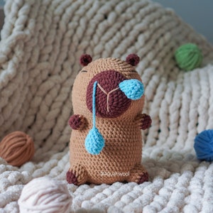 Crochet Capybara Pattern: Amigurumi Plush Toy (PDF)