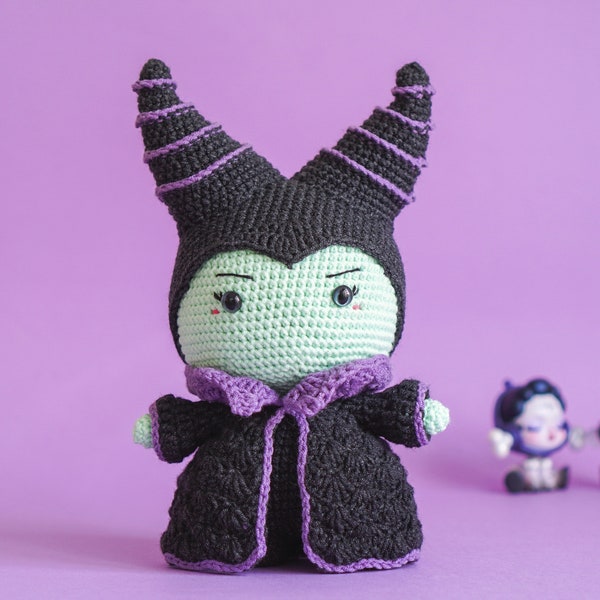 Black Witch Crochet Doll Pattern: Amigurumi Toy (PDF)