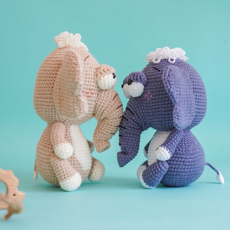 Jumbo the Elephant amigurumi Crochet Pattern by Aquariwool Etsy