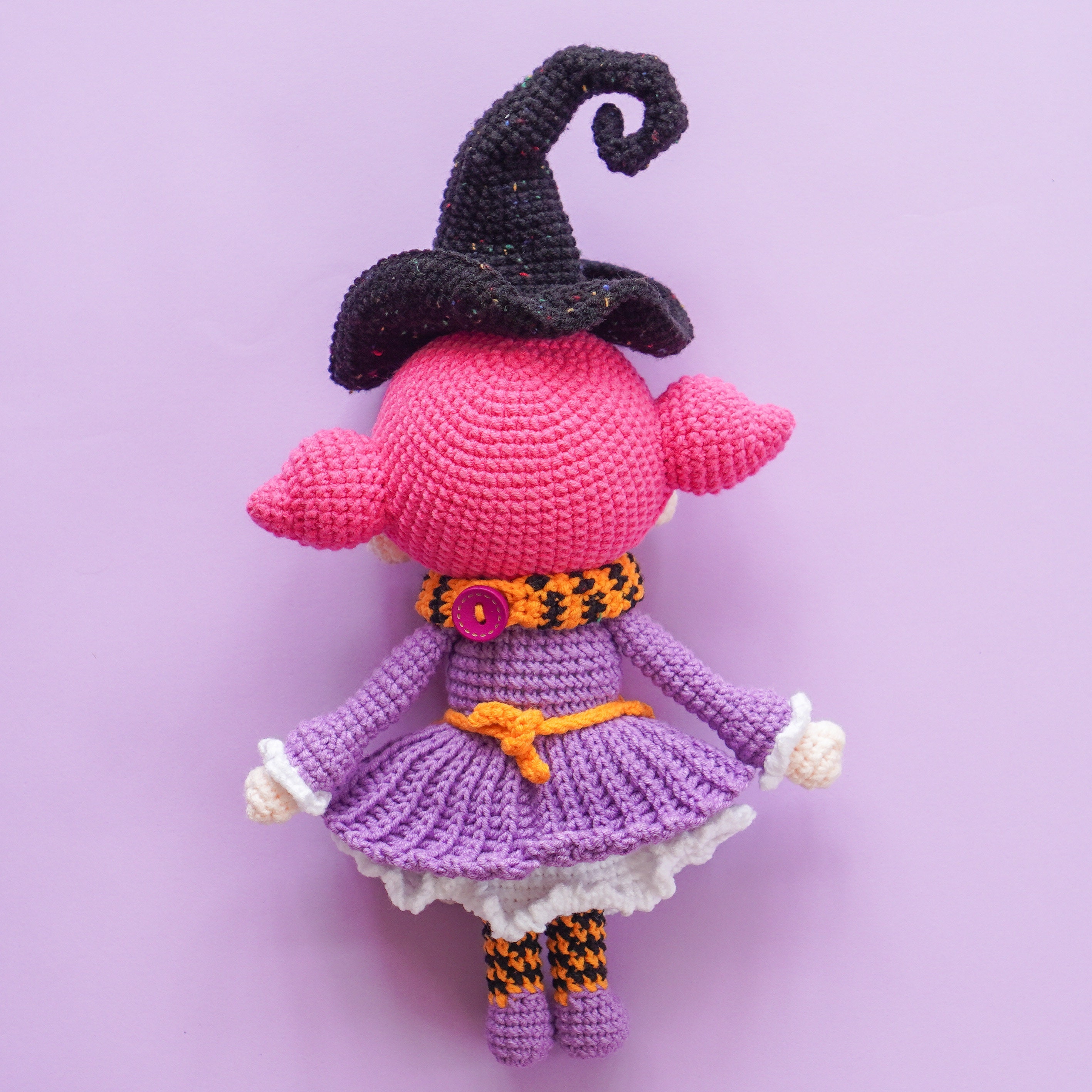 Halloween Witch Crochet Pattern by Aquariwool Crochet crochet Doll  Pattern/amigurumi Pattern for Baby Gift 