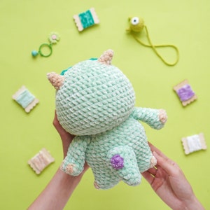Mini Monster-Keychain version Crochet Pattern by Aquariwool Crochet Crochet Doll Pattern/Amigurumi Pattern for Baby gift image 10