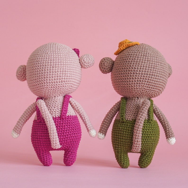 Valentine The Monkey Couple Crochet Pattern by Aquariwool Crochet Crochet Doll Pattern/Amigurumi Pattern for Baby gift image 3